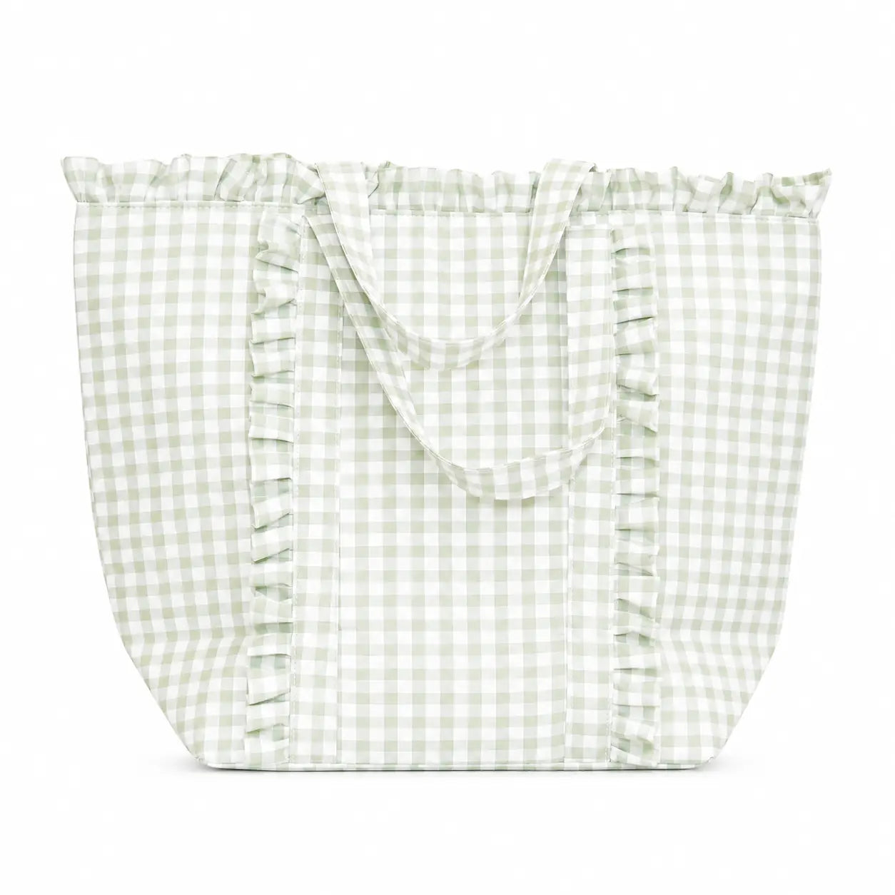 Gingham Ruffle Tote Bag