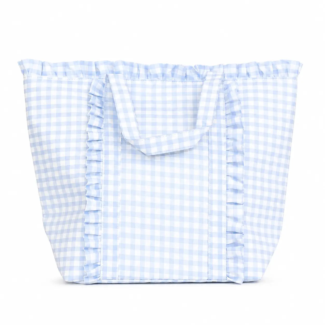 Gingham Ruffle Tote Bag