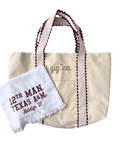 Maroon Ric Rac Tote Bag