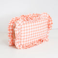 Gingham Ruffle Vanity Pouch